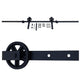 Waelbers hangrolset wiel met rail in 1 lengte 200cm zwart