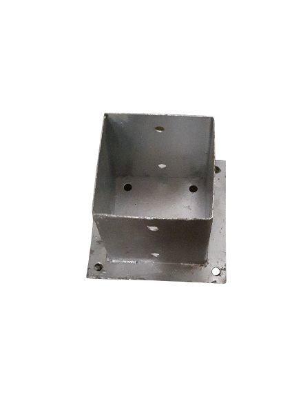 Waelbers paalhouder op plaat 121mm, thermisch verzinkt (fv) - 1 stuk(s) - 428353.99