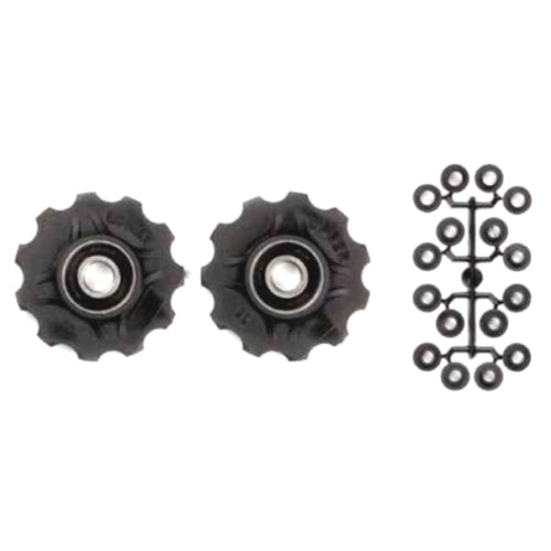 Load image into Gallery viewer, derailleurwieltjes 11 tanden 7-11V zwart 2 stuks
