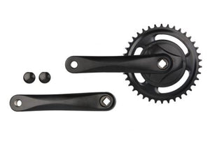 Vinty crankstel 38t 1 8“, crank 170mm met disc, zwart