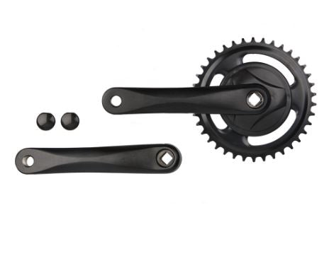 Vinty crankstel 38t 1 8“, crank 170mm met disc, zwart