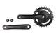 Vinty crankstel 38t 1 8“, crank 170mm met disc, zwart