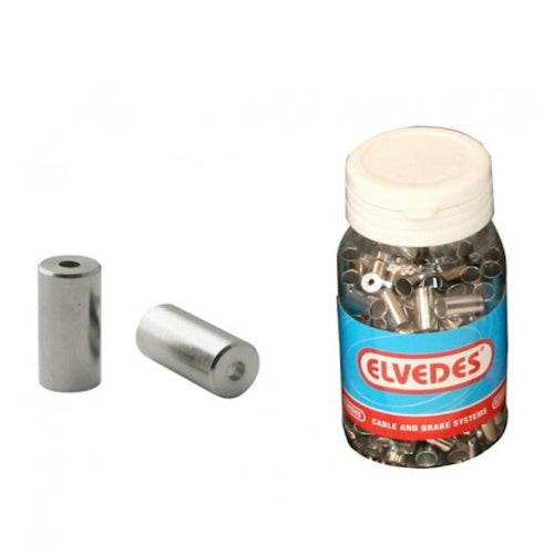 Load image into Gallery viewer, kabelhoedjes messing 5 mm zilver 200 stuks
