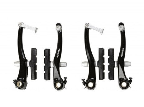 V-brake rem-set zwart voor + achter compleet