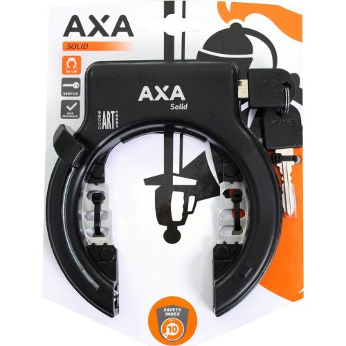 Load image into Gallery viewer, Axa ringslot solid zwart spatbordbevestiging (kaart)
