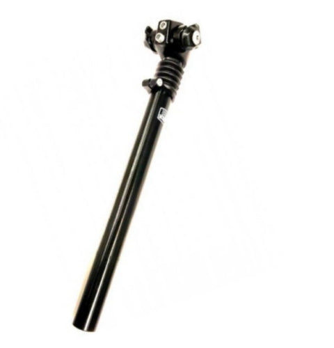 Load image into Gallery viewer, geveerde zadelpen ATB , 2 bouts bevestiging. 27.2 zwart 300mm
