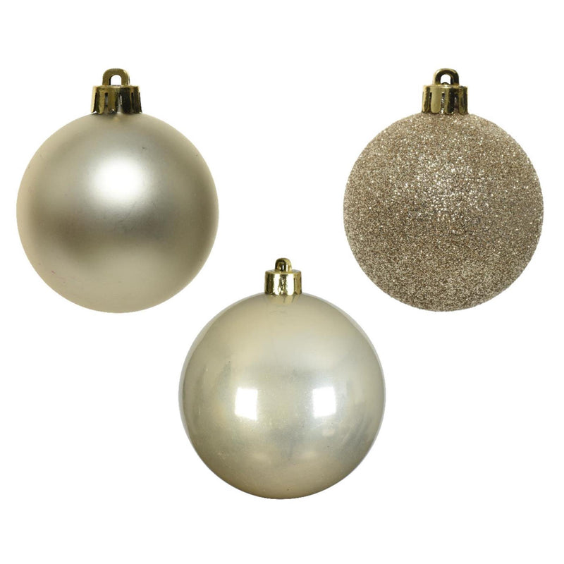 Afbeelding laden in galerijviewer, Decoris kerstballen parel van kunststof dia 6 cm 10-delig
