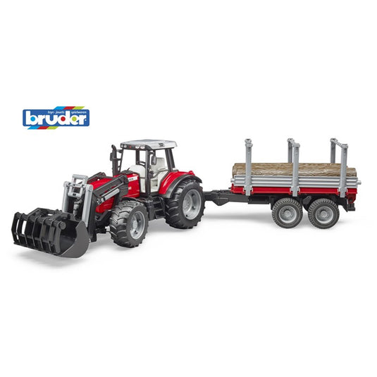 Bruder massey ferguson + houttransport