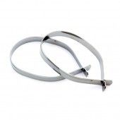 trouser clamps reflection silver 2 pieces