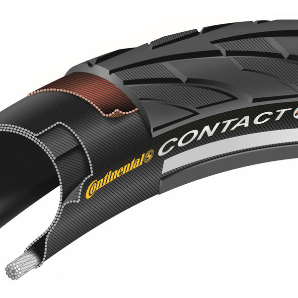 Tire Continental Contact 28 x 1.10" / 28-622 - black with reflection