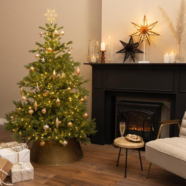 Decoris onbreekbaar kerstballenset 59 assorti ballen met 1 piek licht goud parel butterscotch