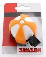 Simson bicycle bell Sport white-orange on card