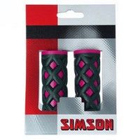 children's handles 115 x 20 mm rubber pink/black per set