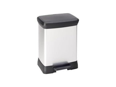 Curver decobin prullenbak - 30l - metallic