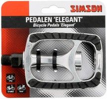 Load image into Gallery viewer, pedalen set Elegant 9 16 inch zilver zwart
