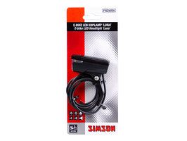 Simson front fork headlight Luna E-bike black on map