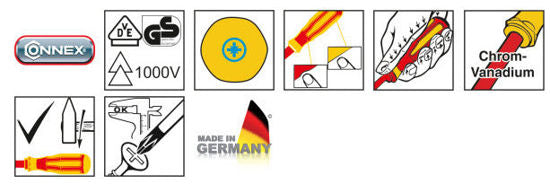 Load image into Gallery viewer, Connex schroevendraaier kruis pz1 80mm ge%c3%afsoleerd 1kv
