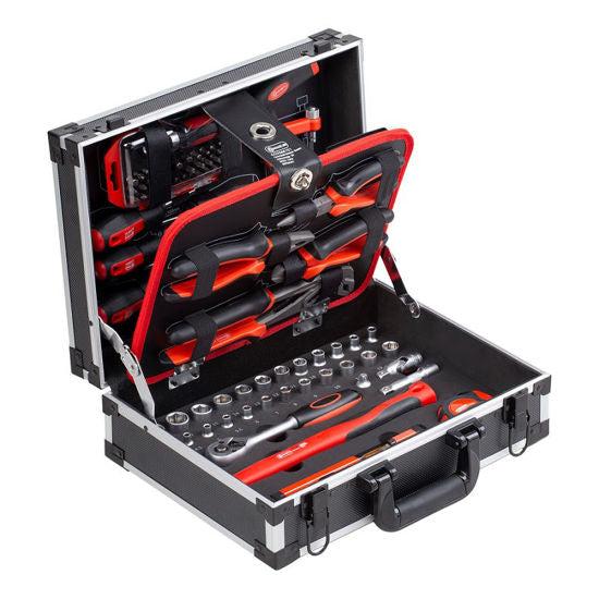 Load image into Gallery viewer, Connex gereedschapskoffer 100 delig alukoffer
