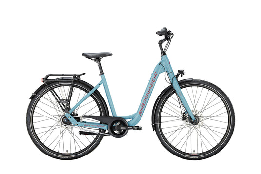 Brennabor trekkingfiets t-48 mod. 24 bike trekking t-48 28 45 wave 8sp. blue burgundy
