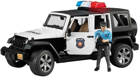 Bruder auto jeep politie wrangler rubicon unlimited licht en geluid