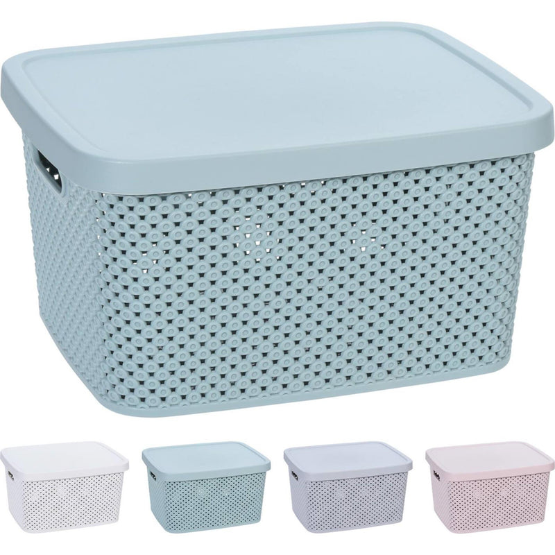 Load image into Gallery viewer, Storage solutions opbergdoos met deksel 7 liter 27,4x22x15cm kunststof 4ass

