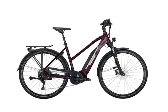 Victoria elektrische trekkingfiets etrekking 10.8 mod. 22 ebike vict. e-trek. 10.8 28 53 trap. 10sp violet