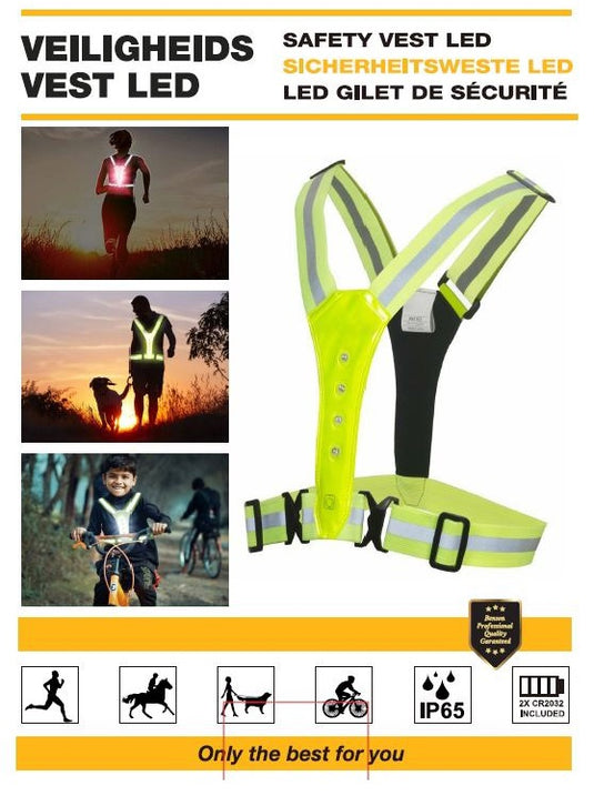 Enzo benson led veiligheidsvest reflecterend met led - 5700333