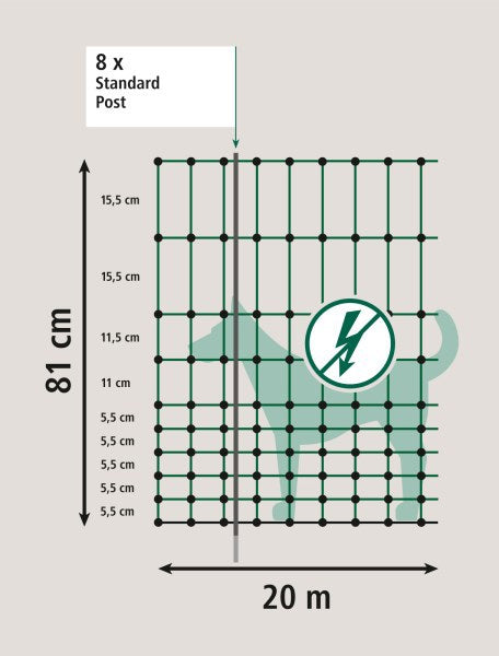 Load image into Gallery viewer, Ako producten campingnet 20meter 80cm groen enkele pen
