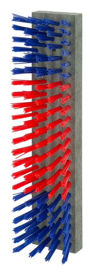 Producten veeborstel nylon blauw rood blauw 50x10cm