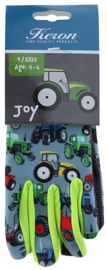 Keron producten kinderhandschoen joy 6 8 jaar tractormotief