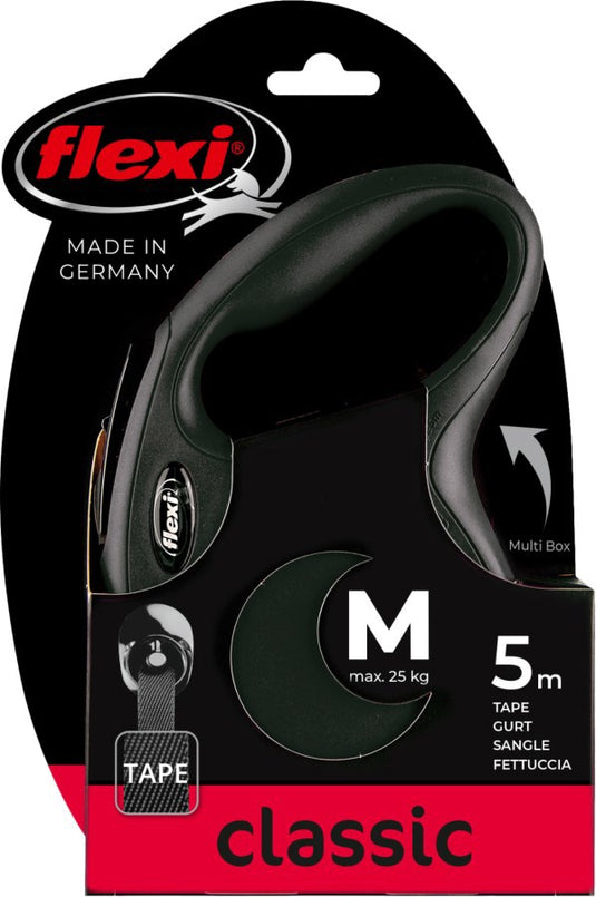 Flexi rollijn classic cord zwart