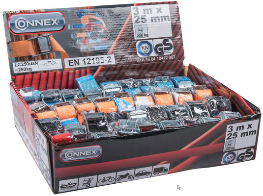 Connex spanriem - spanband 3m x 25mm pes 250kg - b34426