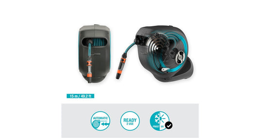 Gardena wandslangenbox 15 rollup s blauwe rand