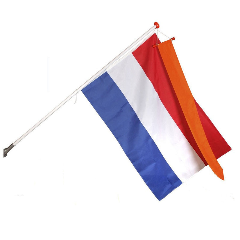 Load image into Gallery viewer, Producten vlaggenstok 200cm met oranje knop
