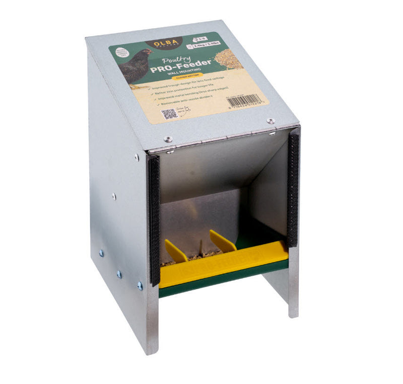Load image into Gallery viewer, Olba producten voerbak verzinkt met schuine deksel 2 5kg
