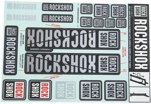 Rockshox dekor set decal set grey