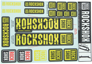 Rockshox decor set decal set yellow