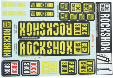 Rockshox decor set decal set yellow