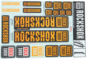 Rockshox decor set decal set orange
