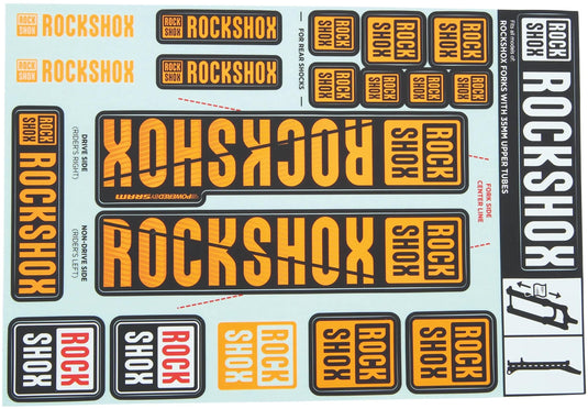 Rockshox dekor set decal set orange