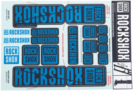 Rockshox dekor set decal set blue