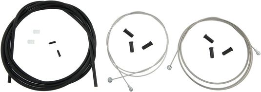 Contec bremszug-set stop+ ct brake cable set stop+ steel fr+rear compl black