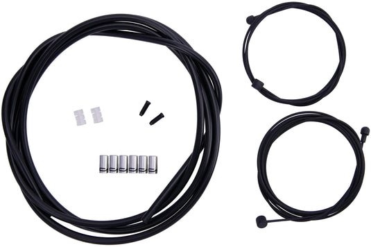 Contec bremszug-set stop++ ct brake cable set stop++ steel fr+rear compl black
