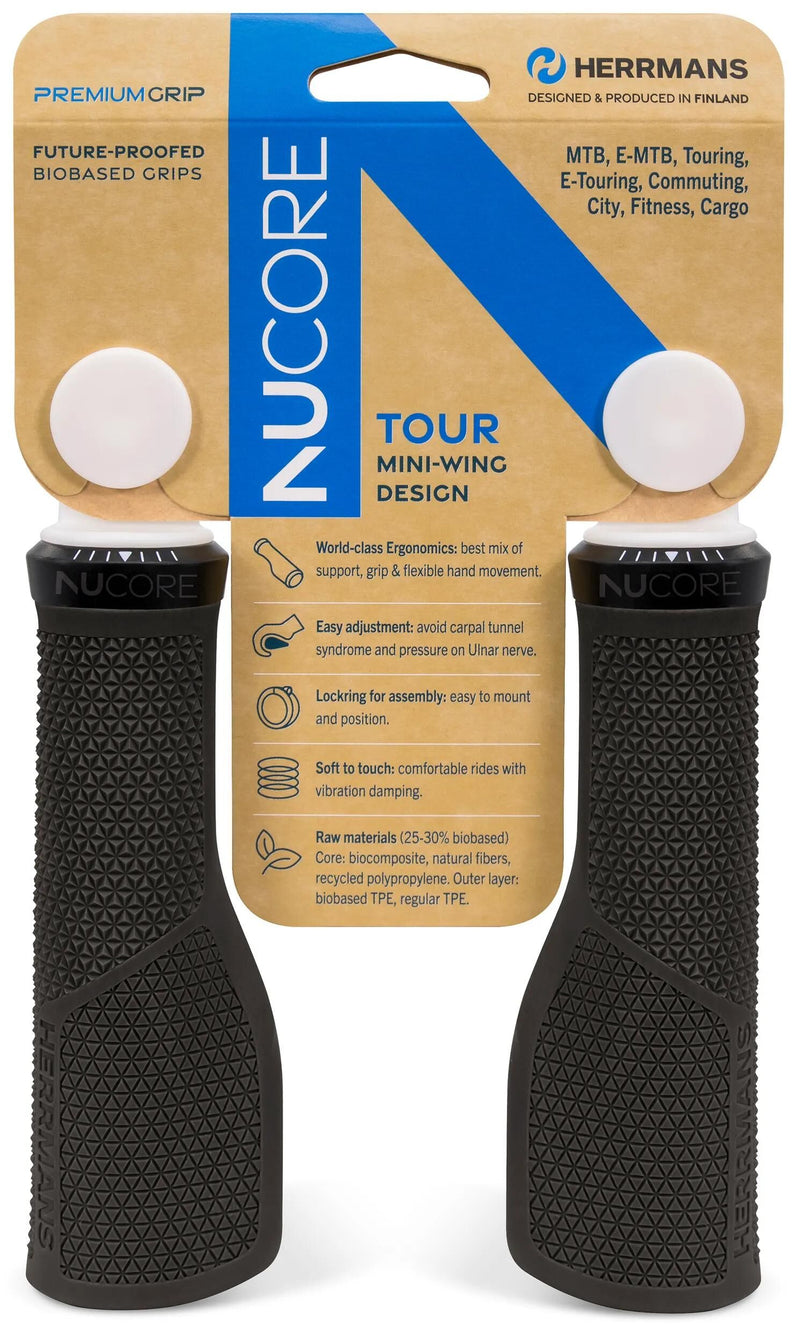 Load image into Gallery viewer, Herrmans handvatset nucore tour peak 130 130mm zwart
