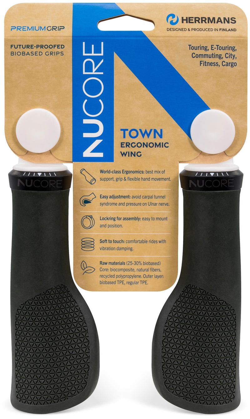 Load image into Gallery viewer, Herrmans handvatset nucore town peak 130 130mm zwart
