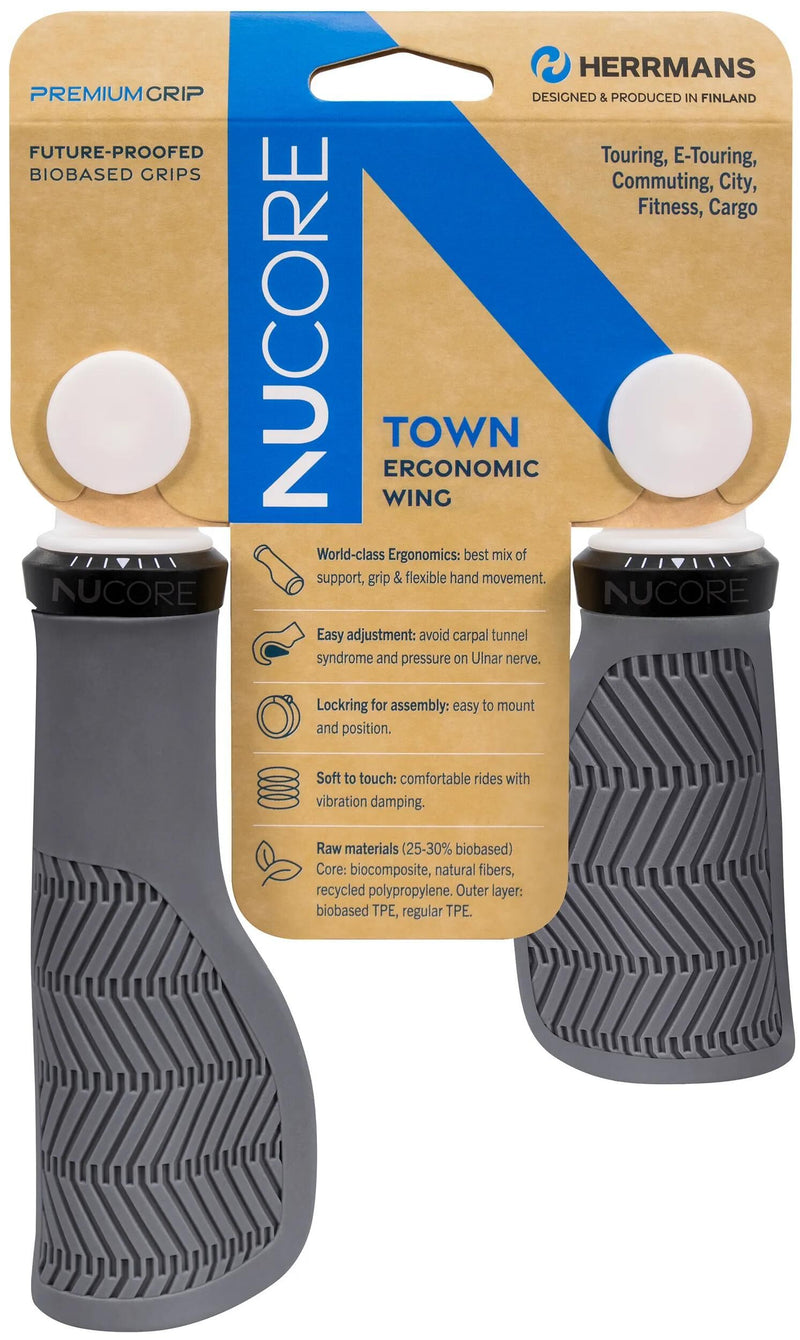 Load image into Gallery viewer, Herrmans griff nucore town grip nucore town wave 130 190mm grey
