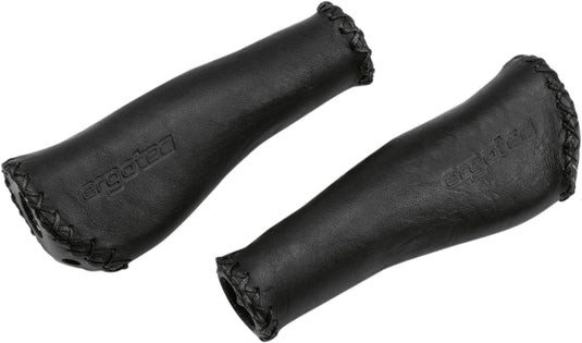 Ergotec Handvatten Monaco Leer Lang Lang Zwart