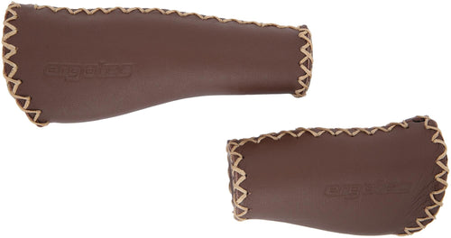 Ergotec Monaco set handvatten leder 135 92mm bruin