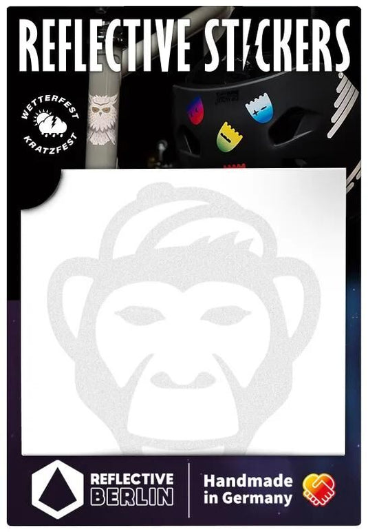 Reflective berlin reflexaufkleber decals ref.sticker ref.berlin monkey white