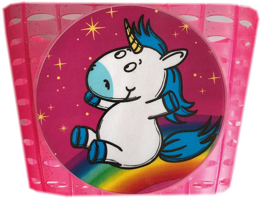 Bike fashion kinder fietsmand kids basket unicorn plastic